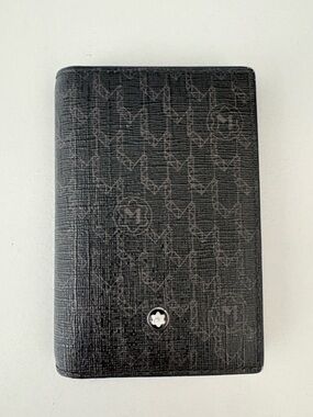 Montblanc Black Monogram Textured Card Holder